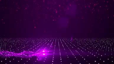 紫色唯美婚礼心型粒子动态背景视频的预览图